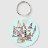 Pattern Sailships Sleutelhanger (Voorkant)