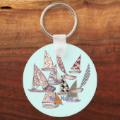 Pattern Sailships Sleutelhanger (Voorkant)