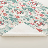 Pattern Scandinavian Snowman Sherpa Deken (3/4)