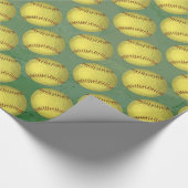 Pattern Softball Cadeaupapier (Hoek)