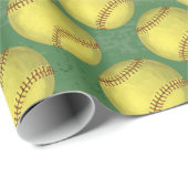 Pattern Softball Cadeaupapier (Rol Hoek)