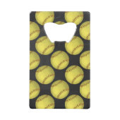 Pattern Softball Creditkaart Flessenopener (Voorkant)