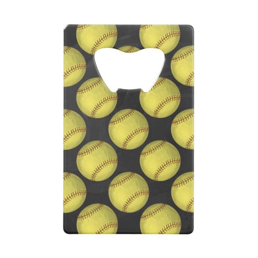 Pattern Softball Creditkaart Flessenopener (Achterkant)