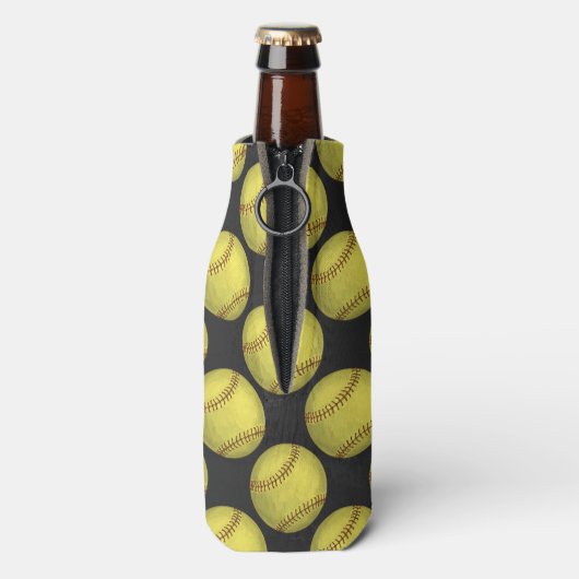 Pattern Softball Flesjeskoeler (Fles Achterkant)