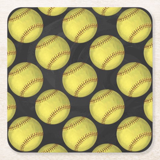 Pattern Softball Kartonnen Onderzetters (Voorkant)