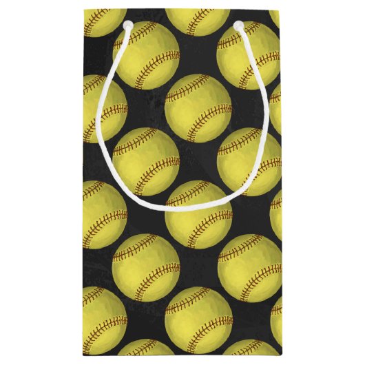 Pattern Softball Klein Cadeauzakje (Achterkant)