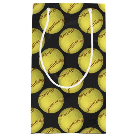 Pattern Softball Klein Cadeauzakje (Voorkant)