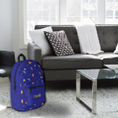 Pattern space lavender orange gray name bedrukte rugzak