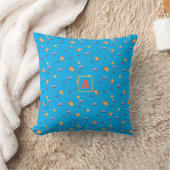 Pattern space lavender orange turquoise  initial kussen (Deken)