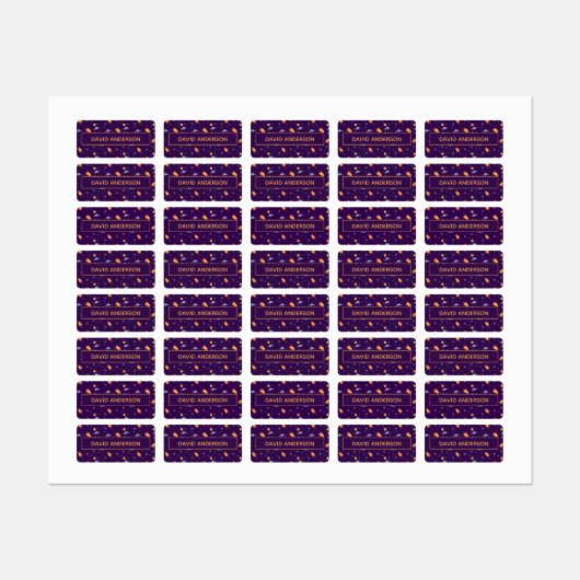 Pattern space ufo orange purple labels (Vel)