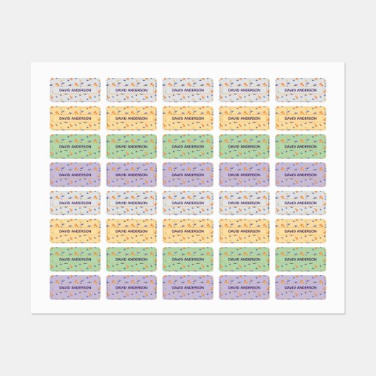 Pattern space ufo pale color labels (Vel)