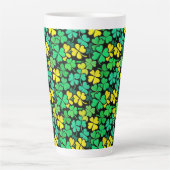 Pattern St. Patrick's Day Clovers Latte Mok (Voorkant)
