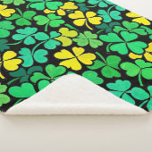 Pattern St. Patrick's Day Clovers Sherpa Deken (3/4)