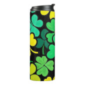 Pattern St. Patrick's Day Clovers Thermosbeker (Gedraaid links)