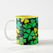 Pattern St. Patrick's Day Clovers Tweekleurige Koffiemok (Links)