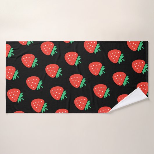 pattern strawberries badhanddoek (Badhanddoek)