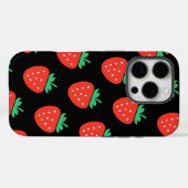 pattern strawberries Case-Mate iPhone case (Achterkant (horizontaal))