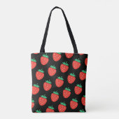 pattern strawberries tote bag (Achterkant)