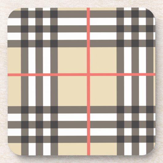 Pattern Stylish Scottish Geometric Mode Bier Onderzetter (Voorkant)