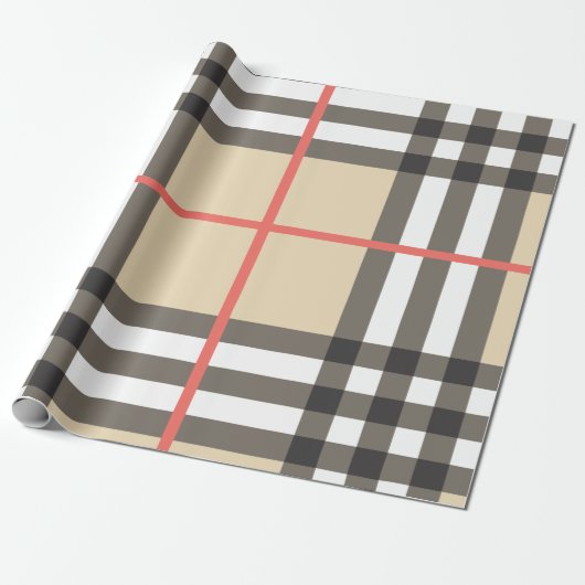 Pattern Stylish Scottish Geometric Mode Cadeaupapier (Uitgerold)