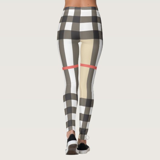 Pattern Stylish Scottish Geometric Mode Leggings (Achterkant)