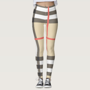 Pattern Stylish Scottish Geometric Mode Leggings
