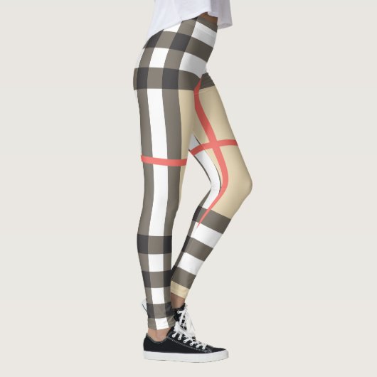 Pattern Stylish Scottish Geometric Mode Leggings (Rechts)