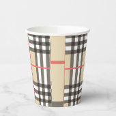 Pattern Stylish Scottish Geometric Mode Papieren Bekers (Links)
