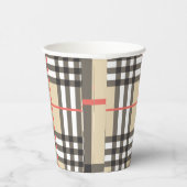 Pattern Stylish Scottish Geometric Mode Papieren Bekers (Rechts)