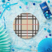 Pattern Stylish Scottish Geometric Mode Papieren Bordje (Feest)