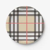 Pattern Stylish Scottish Geometric Mode Papieren Bordje (Voorkant)