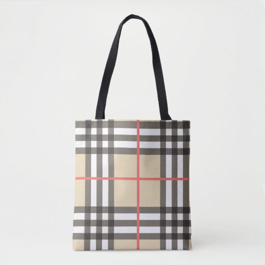 Pattern Stylish Scottish Geometric Mode Tote Bag (Voorkant)