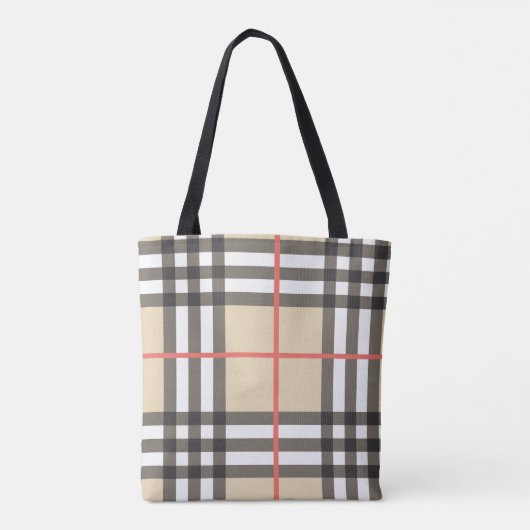 Pattern Stylish Scottish Geometric Mode Tote Bag (Achterkant)