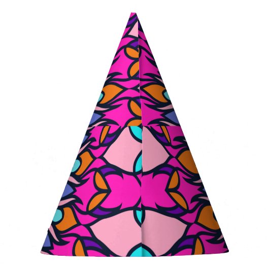 Pattern Summer Mode Colorful  Trendy Feesthoedjes (Achterkant)