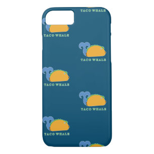 Pattern Taco Whale Cartoon Character iPhone 8/7 Hoesje