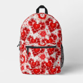 Pattern Tie Dye Red Hearts Bedrukte Rugzak (Voorkant)