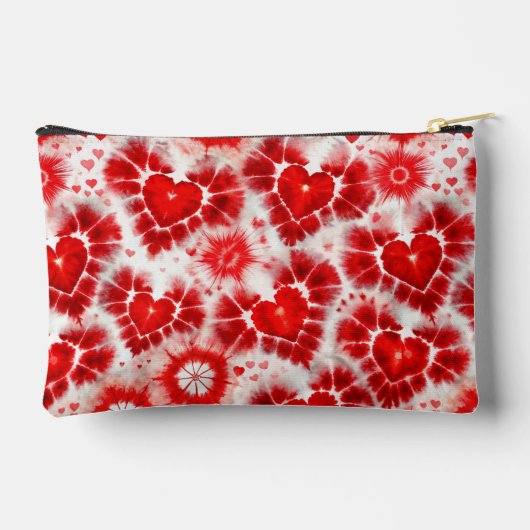 Pattern Tie Dye Red Hearts Etui (Achterkant)