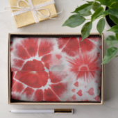 Pattern Tie Dye Red Hearts Tissuepapier (Geschenk)