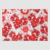 Pattern Tie Dye Red Hearts Tissuepapier (Voorkant)