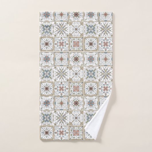 Pattern Tile Mosaic Bad Handdoek (Handdoek)