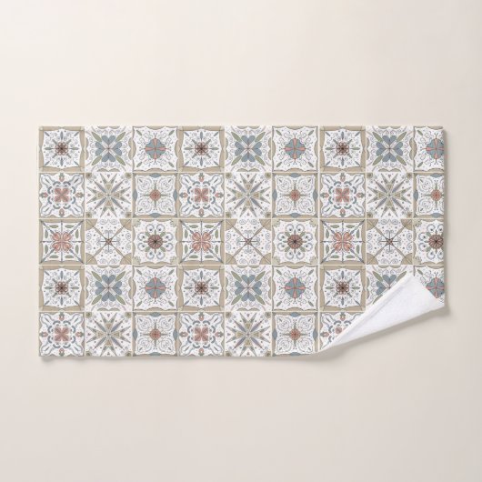 Pattern Tile Mosaic Bad Handdoek (Handdoek)
