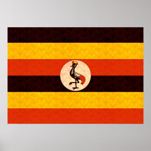  Pattern Ugandan Flag Poster (Voorkant)