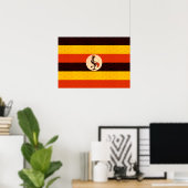  Pattern Ugandan Flag Poster (Thuiskantoor)