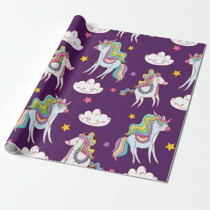 Pattern Unicorn Funny Magic Horse Cadeaupapier