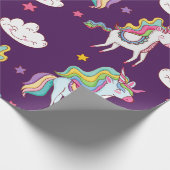 Pattern Unicorn Funny Magic Horse Cadeaupapier (Hoek)