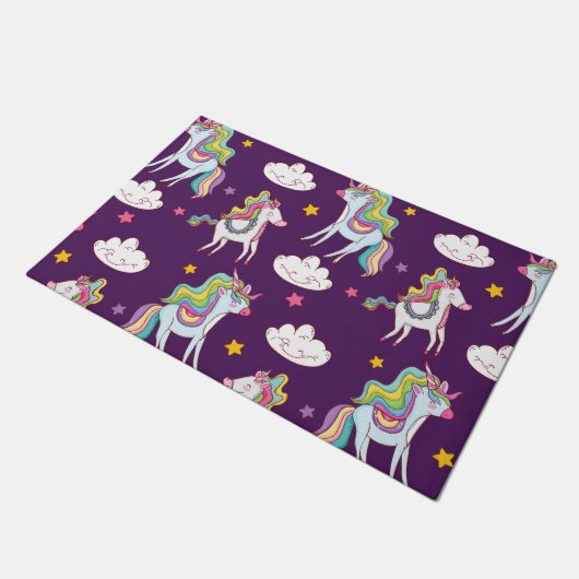 Pattern Unicorn Funny Magic Horse Deurmat (Schuin)