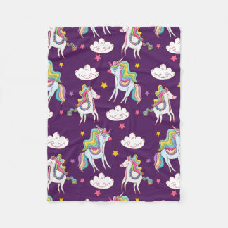 Pattern Unicorn Funny Magic Horse Fleece Deken