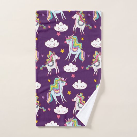 Pattern Unicorn Funny Magic Horse Handdoek (Handdoek)