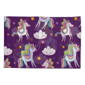 Pattern Unicorn Funny Magic Horse Kussensloop (Achterkant-Links)