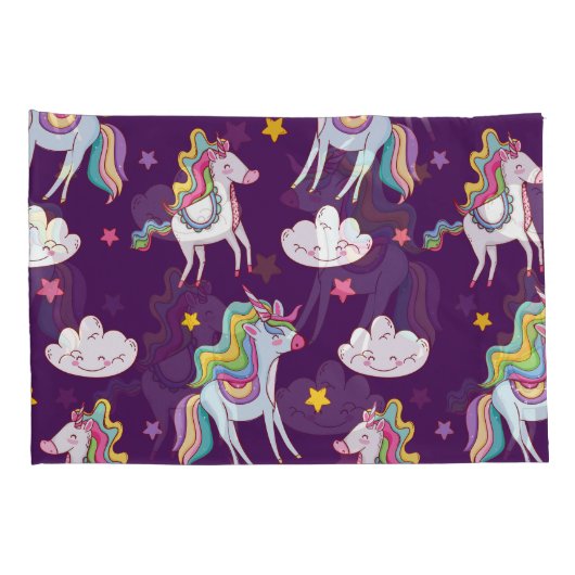 Pattern Unicorn Funny Magic Horse Kussensloop (Achterkant-Rechts)